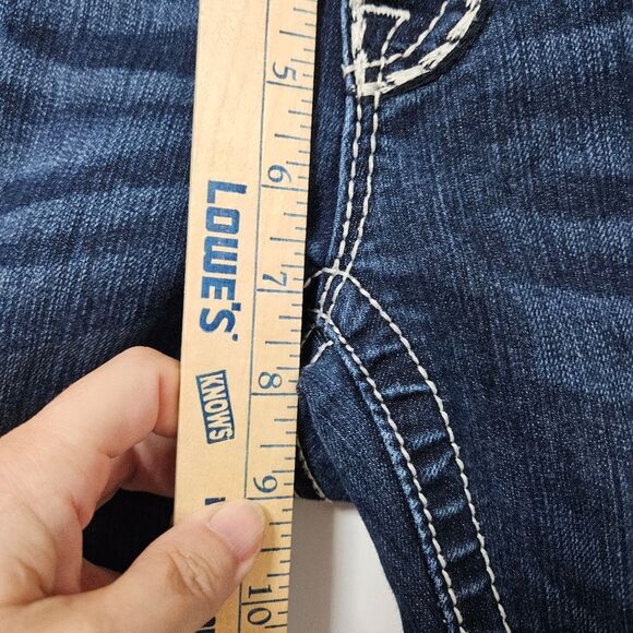 MISS ME Jeans Women's 26 (28x27) Signature Skinny Blue Low-Rise Flap Pockets - Picture 7 of 10